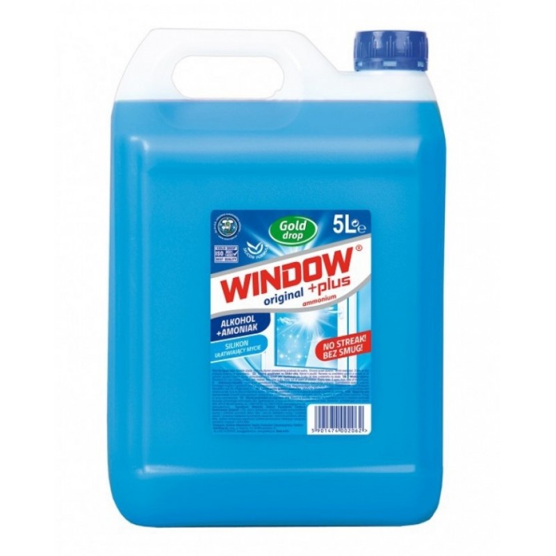 WINDOW PLUS -PŁYN DO MYCIA SZYB I LUSTER WINDOW AMMONIUM 5L