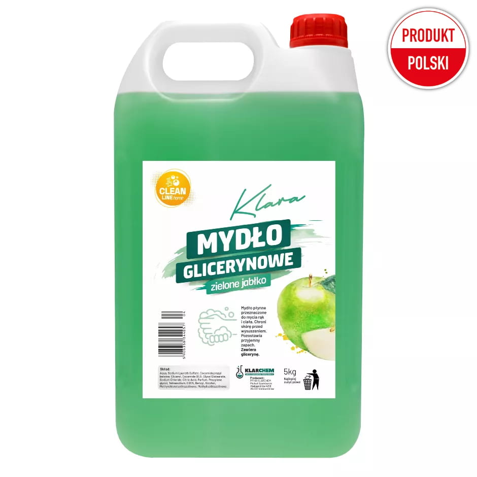MYDŁO KOSMETYCZNE W PŁYNIE KLARA 5KG -ZIELONE JABŁKO