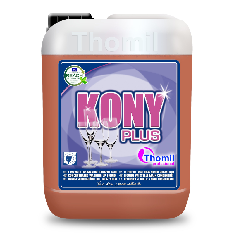 KONY PLUS 10 L SILNIE SKONCENTROWANY WYDAJNY PŁYN DO RĘCZNEGO MYCIA NACZYŃ O ZAPACHU CYTRUSÓW THOMIL