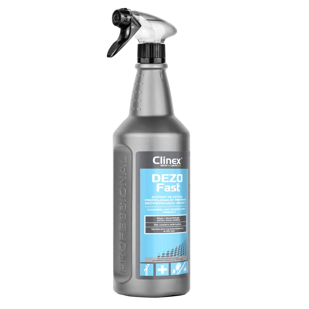 CLINEX DEZOFAST 1L SPRAY DEZYNFEKCJA BEZ SPŁUKIWANIA 77-014  (25)