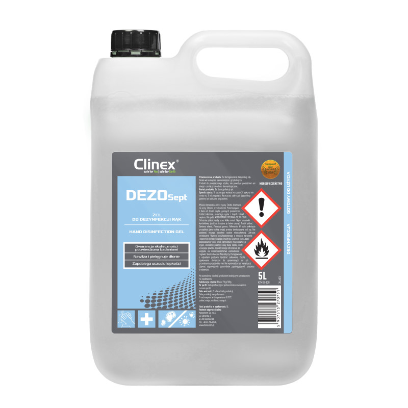 Clinex DezoSept plus - PŁYN DO DEZYNFEKCJI RĄK 5L