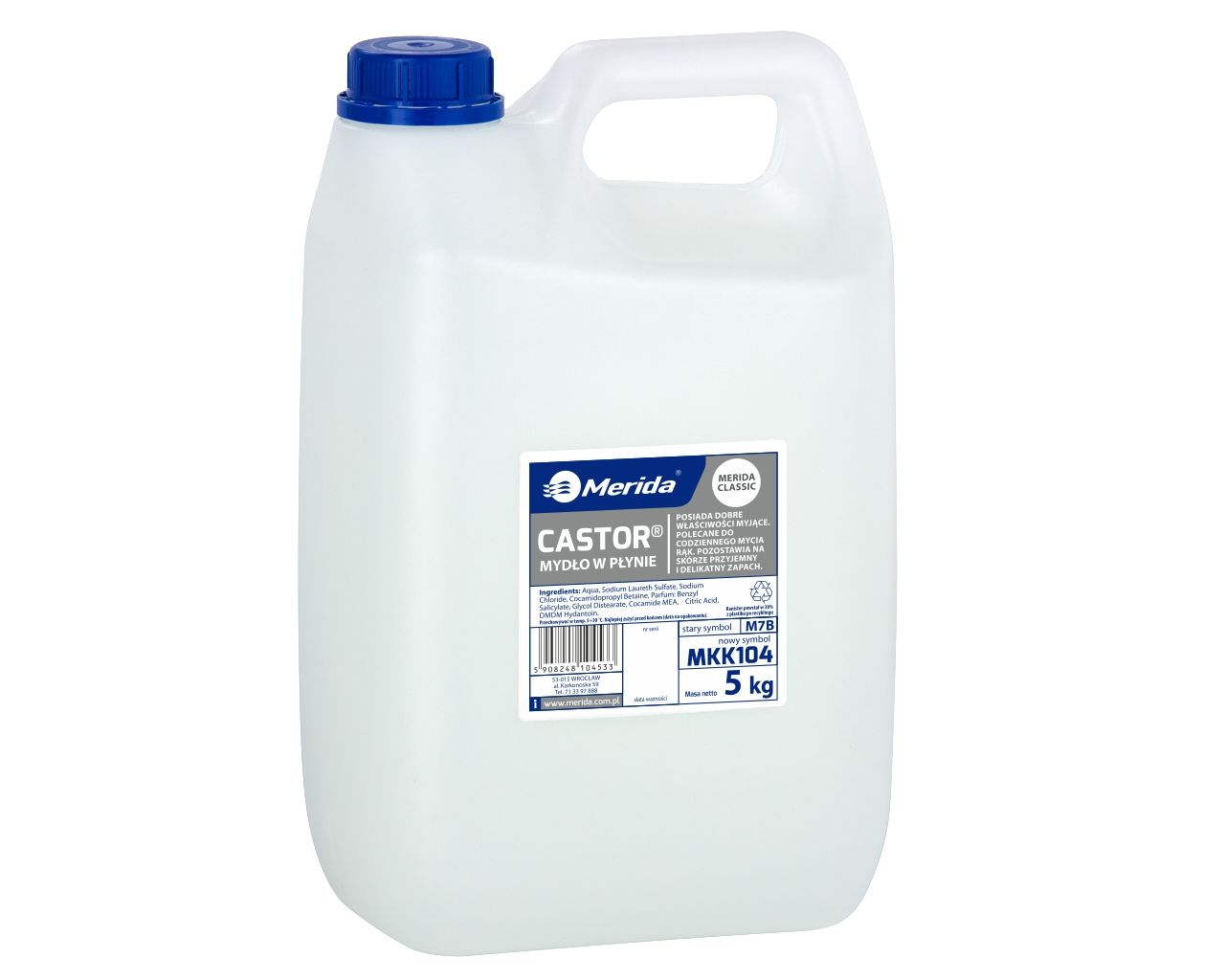MYDŁO W PŁYNIE MERIDA CASTOR BIAŁE 5KG