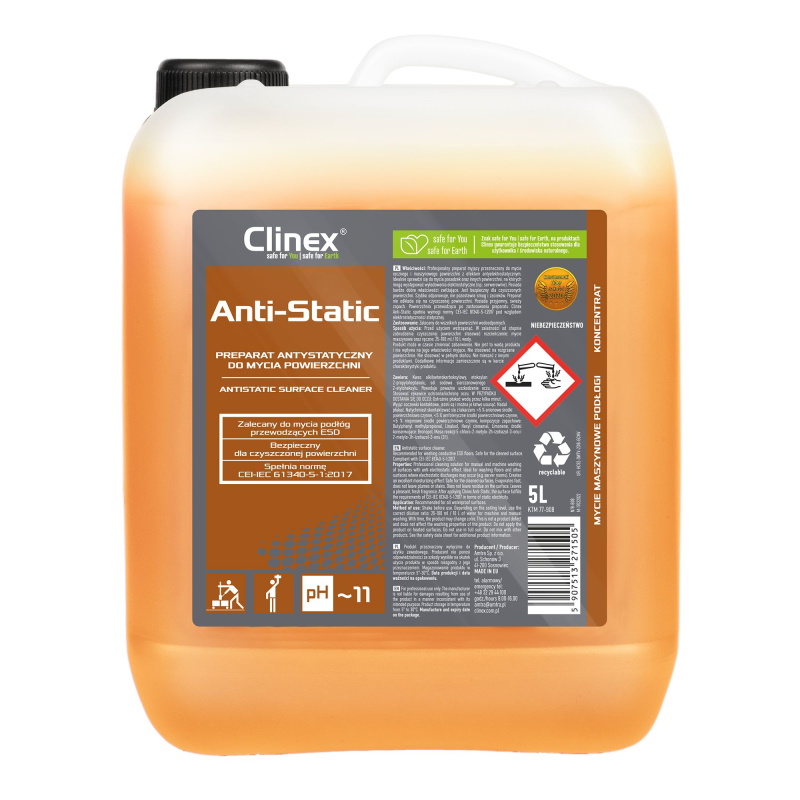 CLINEX ANTI STATIC PLYN MYJACY ANTYSTATYCZNY 5L
