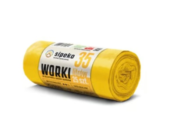 WOREKI SANITARNE  35l LD a"25 ŻÓŁTE EKO STRONG 30) SIP