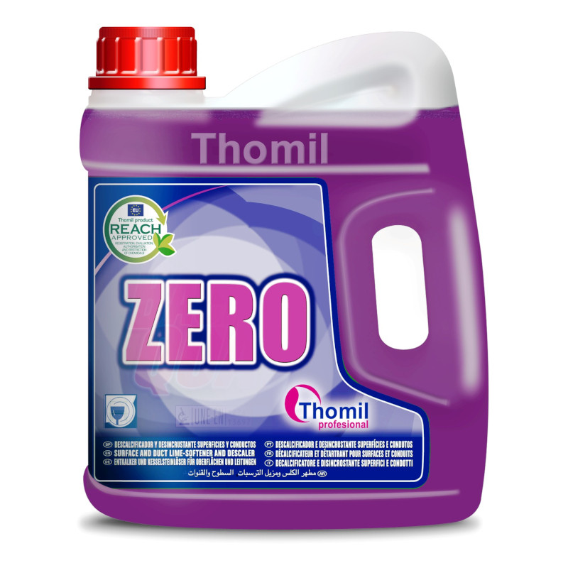 ZERO 4,5 KG PŁYNNY ODKAMIENIACZ DO USUWANIA OSADÓW MINERALNYCH Z WODY I RESZTEK ŻYWNOŚCI W URZĄDZENIACH KUCHENNYCH THOMIL